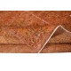 Orange Handmade Area Rug, Modern Turkish Wool Carpet