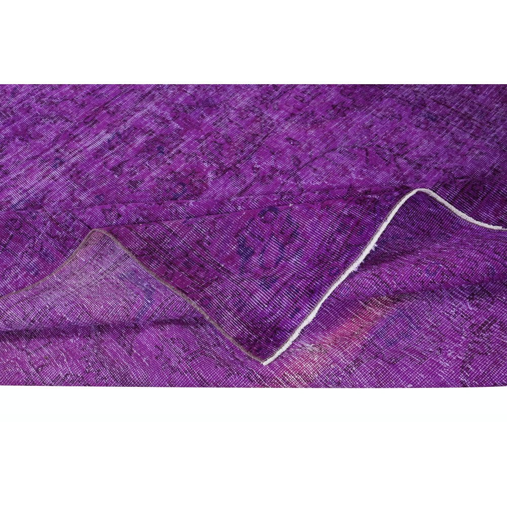 Hand Made Modern Large Turkish Bohem Rug in Purple for Living Room