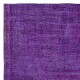 One of a kind Hand Made Modern Large Rug in Purple. Turkish Bohem Carpet for Living Room