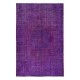 Handmade Turkish Area Rug in Purple & Violet Colors, Ideal for Contemporary Interiors