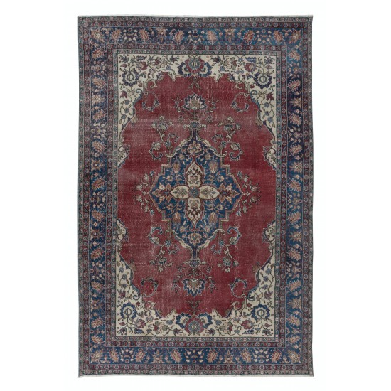 Vintage Handmade Oriental Rug for Country Homes, Tribal, Traditional Interiors
