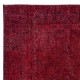 Unique Handmade Burgundy Red Rug for Living Room, Modern Turkish Carpet for Dining Room