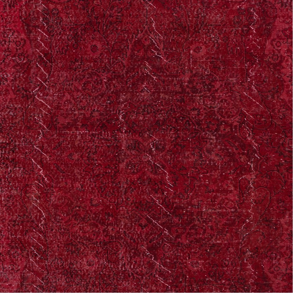 Unique Handmade Burgundy Red Rug for Living Room, Modern Turkish Carpet for Dining Room