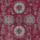 Unique Distressed Shabby Chic Vintage Turkish Oriental Rug in Red Color