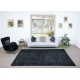 Modern Black Area Rug, Handwoven and Handknotted in Turkey