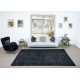 Modern Black Area Rug, Handwoven and Handknotted in Isparta, Turkey