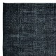 Modern Black Area Rug, Handwoven and Handknotted in Isparta, Turkey