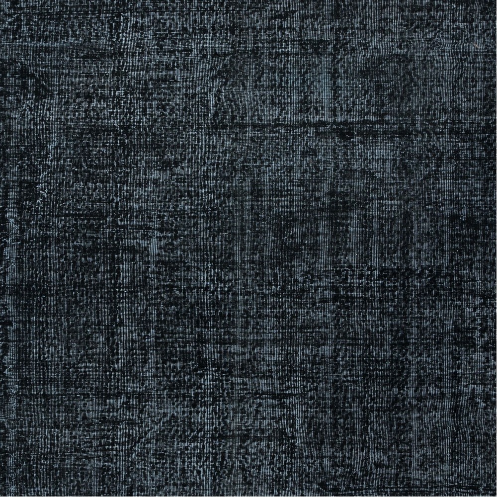 Modern Black Area Rug, Handwoven and Handknotted in Turkey