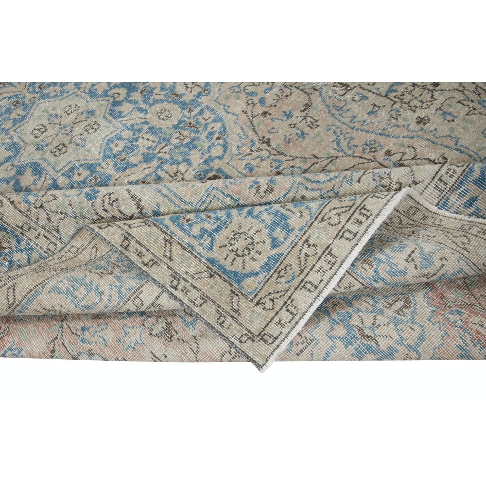 One of a Kind Anatolian Rug, Ca 1950, Handmade Wool Carpet in Muted Colors