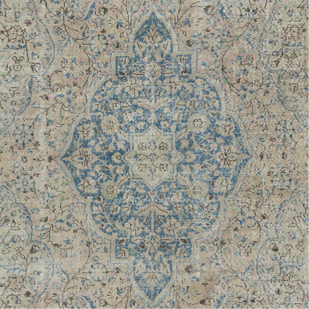 One of a Kind Anatolian Rug, Ca 1950, Handmade Wool Carpet in Muted Colors
