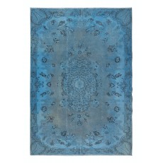 Light Blue Modern Area Rug, Sky Blue Upcycled Carpet, Handmade Living Room Carpet