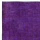 Large Modern Handmade Turkish Wool Area Rug in Boysenberry & Violet Purple Colors