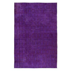Large Modern Handmade Turkish Wool Area Rug in Boysenberry & Violet Purple Colors