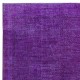 Plain Purple Unique Handknotted Large Rug. Modern Turkish Carpet. Bohemian Rug for Living Room