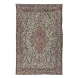 Unique Vintage Village Rug, Ca 1960, Handmade Turkish Medallion Design Carpet