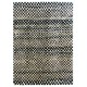 Checkered Handmade Rug in Beige, Black & Black, 100% Soft, Cozy Wool, Custom Tulu Carpet for Modern Interior