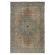 One-of-a-Kind Vintage Oriental Rug, Handmade Turkish Carpet with Medallion Design