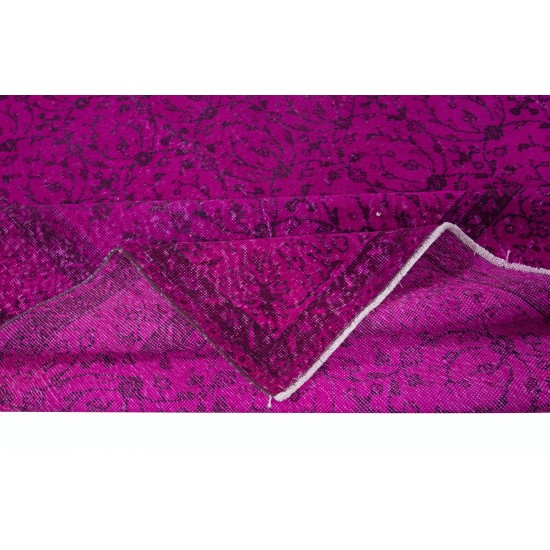 Decorative Pink Large Rug for Modern Interiors, Handmade in Turkey
