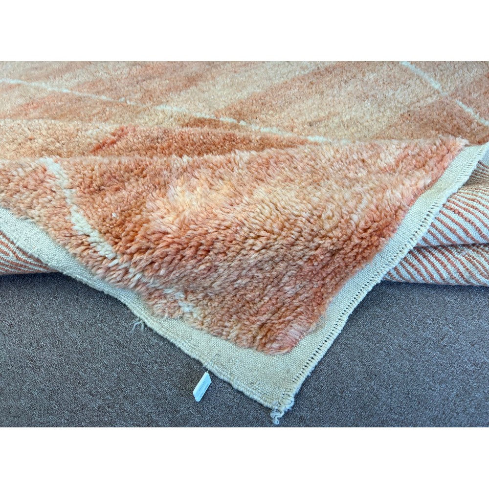 Contemporary Hand Knotted Moroccan Tulu Rug in Soft Rose Pink, 100% Wool