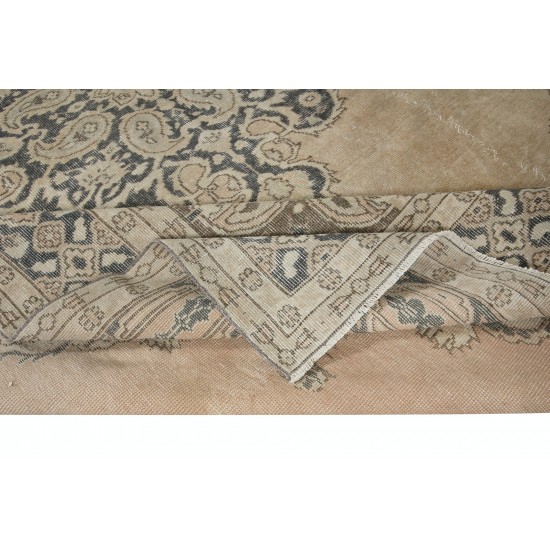 Vintage Anatolian Oushak Rug, Rustic Country House Style, Handmade Carpet