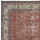 Hand Knotted Vintage Wool Area Rug, Handmade Turkish Floral Large Carpet