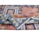 Swedish Hand-Woven Vintage Kilim Rug with Geometric Details, 'Flat-Weve', 100% Wool