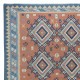 Swedish Hand-Woven Vintage Kilim Rug with Geometric Details, 'Flat-Weve', 100% Wool