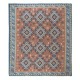 Swedish Hand-Woven Vintage Kilim Rug with Geometric Details, 'Flat-Weve', 100% Wool