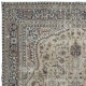 Vintage Handmade Anatolian Oushak Large Area Rug in Beige. Rustic & Farmhouse Decor Carpet