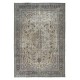 Vintage Handmade Anatolian Oushak Large Area Rug in Beige. Rustic & Farmhouse Decor Carpet