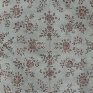 Vintage Handmade Floral Design Turkish Oversize Rug in Beige & Red Colors
