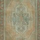 Faded Vintage Oushak Accent Rug. Handmade Door Mat, Turkish Bath Mat, Kitchen Small Size Rug