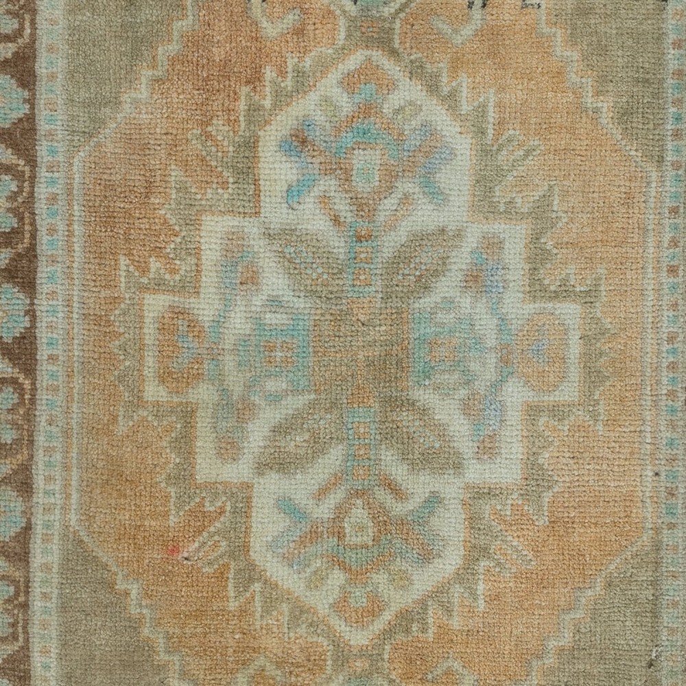 Hand Made Sun Faded Accent Rug, Turkish Door Mat, Vintage Bath Mat, Kitchen Throw Rug