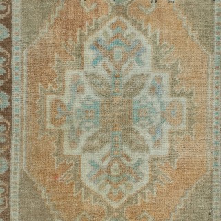 Hand Made Sun Faded Accent Rug, Turkish Door Mat, Vintage Bath Mat, Kitchen Throw Rug