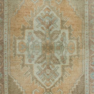 Vintage Small Rug, Handmade Door Mat, Turkish Bath Mat, Beige Seat Cover