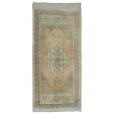 Vintage Small Rug, Handmade Door Mat, Turkish Bath Mat, Beige Seat Cover