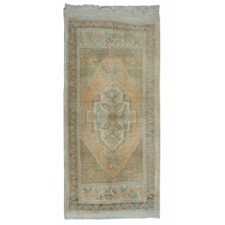 Vintage Small Rug, Handmade Door Mat, Turkish Bath Mat, Beige Seat Cover