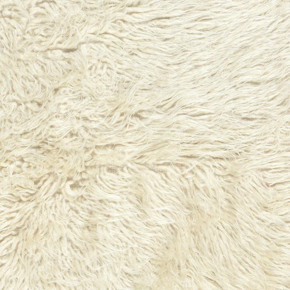 Handmade Shaggy Accent Rug Made of Natural Mohair Wool. Vintage Turkish Small Tulu Carpet. Custom Options Available