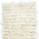 Minimalist Angora "Tulu" Runner Rug Made of Natural Mohair Wool, Anatolian Shaggy Narrow Corridor Carpet