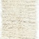 Minimalist Angora "Tulu" Runner Rug Made of Natural Mohair Wool, Anatolian Shaggy Narrow Corridor Carpet