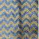 Vintage Handmade Anatolian Blue Tulu Rug with Light Brown Zig Zag Design