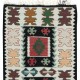 Flatweave Colorful Narrow Runner Kilim, Hand-Woven Geometric Turkish Hallway Rug