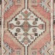 Mid-Century Turkish Small Rug, Hand Knotted Accent Rug, Tribal Door Mat