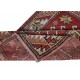 Handmade Geometric Medallion Design Rug, Small Vintage Turkish Red Carpet