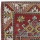 Handmade Geometric Medallion Design Rug, Small Vintage Turkish Red Carpet
