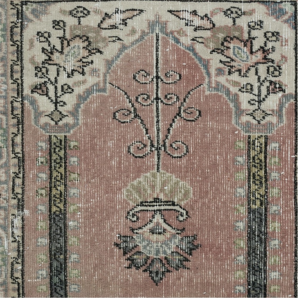  Handmade Turkish Prayer Rug, Ramadan Gift, Vintage Soft Red Prayer Mat