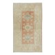 Faded Hand Knotted Turkish Milas Rug, Vintage Carpet