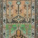 Vintage Geometric Pattern Small Rug, Handmade Prayer Rug, Turkish Door Mat