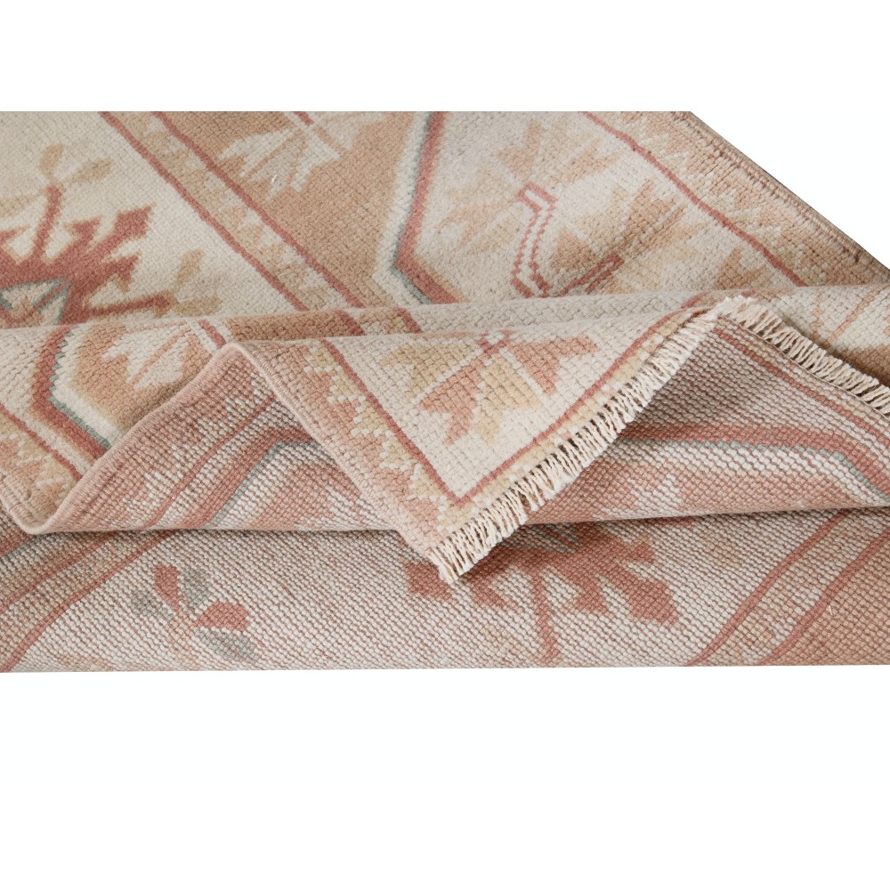 Vintage Geometric Small Rug, Handmade Accent Rug, Turkish Door Mat