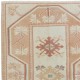 Vintage Geometric Small Rug, Handmade Accent Rug, Turkish Door Mat